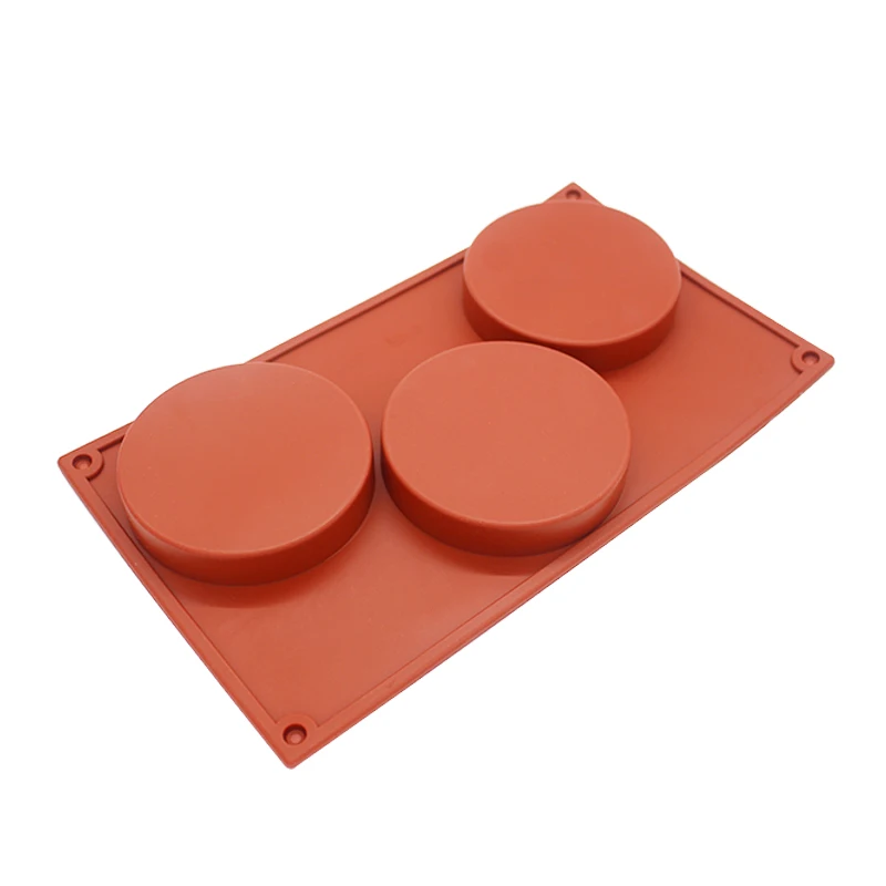 Goldbaking 3-полости большой круглый диск конфеты силиконовые формы с постепенным увеличением цилиндр форма для выпечки тортов силиконовая Классическая коллекция пресс-формы