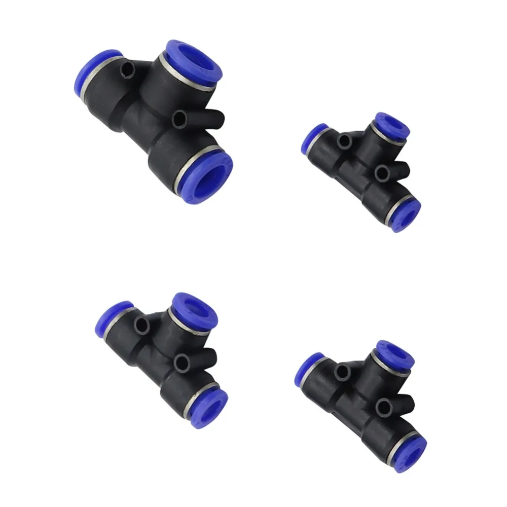 

6/8/10/12mm Slip-Lock Tee Connector Garden Irrigation Quick Connectors Pneumatic Joint Mist Cooling System Adapters 5 Pcs