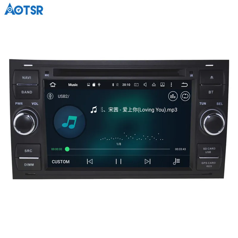 Top Aotsr Android 8.1 GPS navigation Car DVD Player For Ford Focus 2005-2007 multimedia 2 din radio recorder 4GB+32GB 2GB+16GB 4