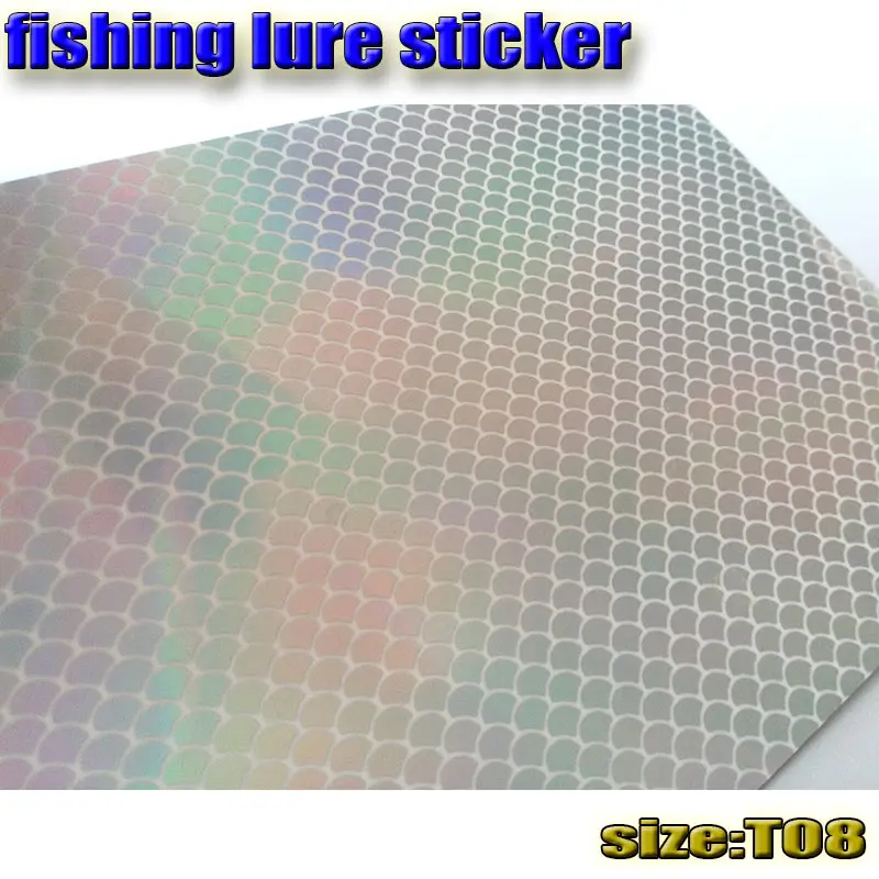 2017new fishing lure sticker fish scale skin ,holographic, 10papers