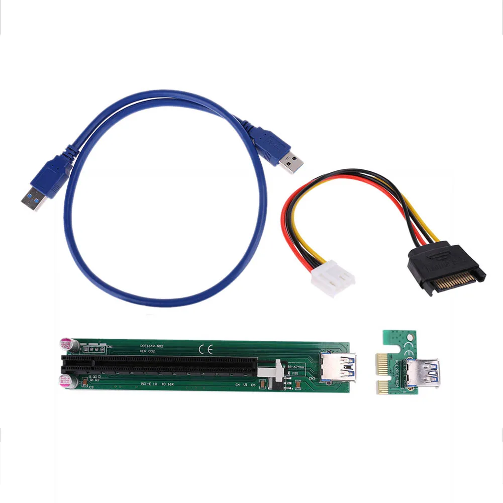 PCIe pci-e Express 1x к 16x USB 3.0 работает доска Extender Райзер адаптер Графика карты для БТД горной Шахтер машина