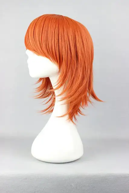 Mcoser One Piece Hot Anime Cosplay Nami Wig Women Short Orange Red
