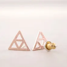 30 пар модные геометрические трехтреугольные шпильки золотые серебряные розовые золотые Разноцветные серьги для женщин дети
