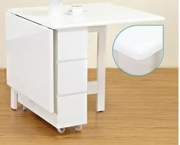 Mesa plegable con cajón para recibir una mesa de comedor sencilla en ... Mesa plegable con cajón para recibir una mesa de comedor sencilla en ...