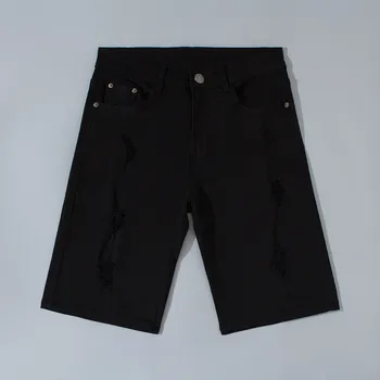 

Men's Denim Shorts 2020 Summer Denim Shorts Fashion Street Men's Stretch Straight Slim Black Shorts Size S-XL XXL