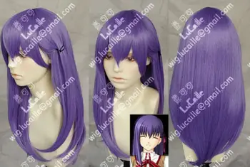 

WIG Fate/Stay night Matou Sakura Long Dark Purple Cosplay Party Wig Hai Free Shipping