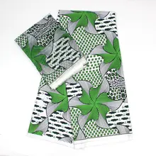 Шелковая шифоновая ткань с цифровой печатью Анкара ткань, Африканский Воск шаблон 4 ярдов шелковая восковая ткань+ 2 ярдов шифон