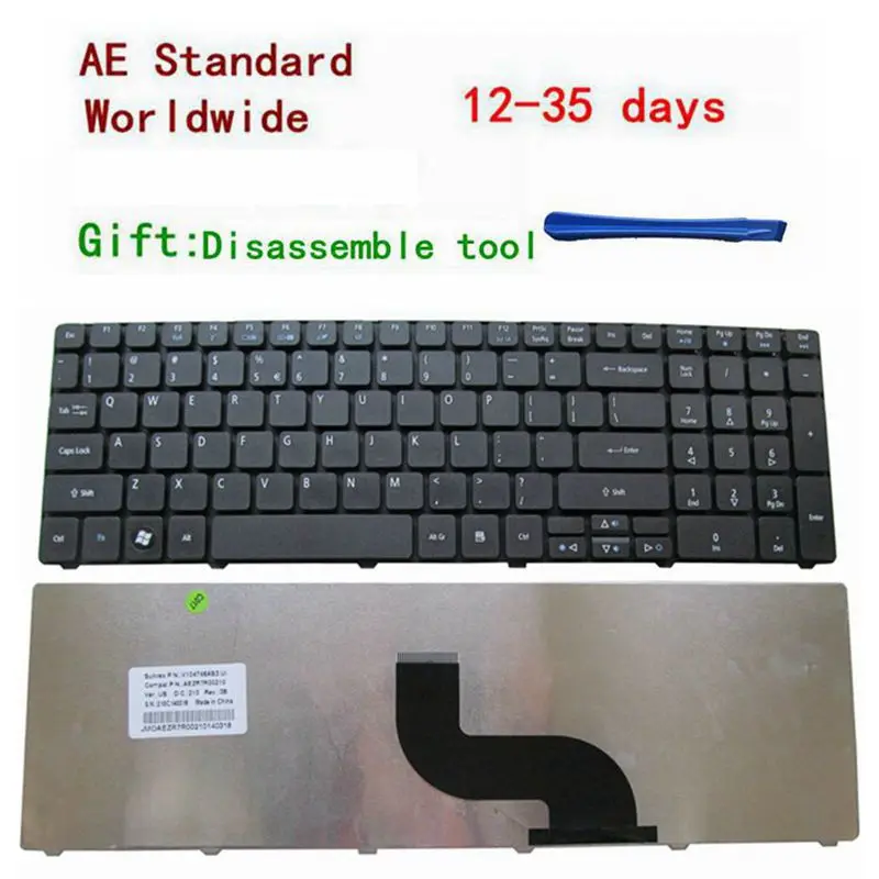 New laptop US Keyboard for Acer Aspire 5733 5250 5253 5349 5560 5560G 5733Z 7250 7552 7739 7739G 77