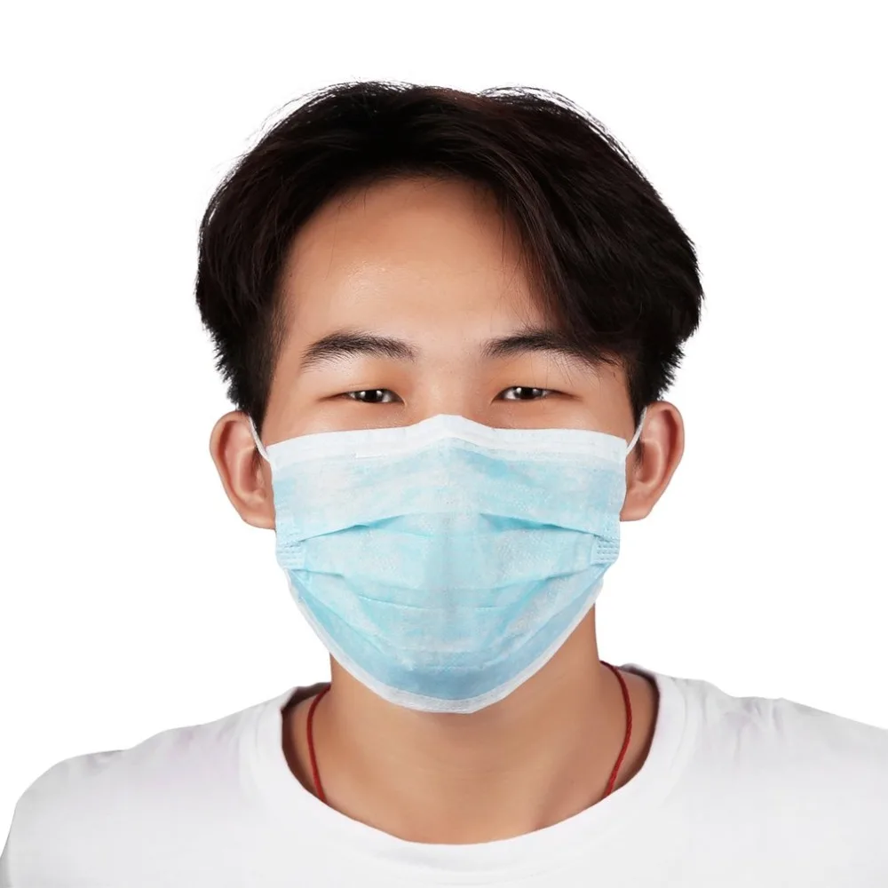 50 шт./упак. одноразовая маска для лица нетканые медицинские стоматологические ушной активированный уголь Анти-пыль лицо хирургические маски