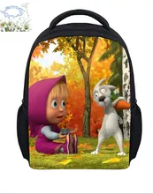 Venta caliente 12 Estilo de Masha y El Oso de Mochila Mochilas Mujer Muchachas de la Historieta Niños Mochila Escolar de Regalo Los Niños Envío Libre C102