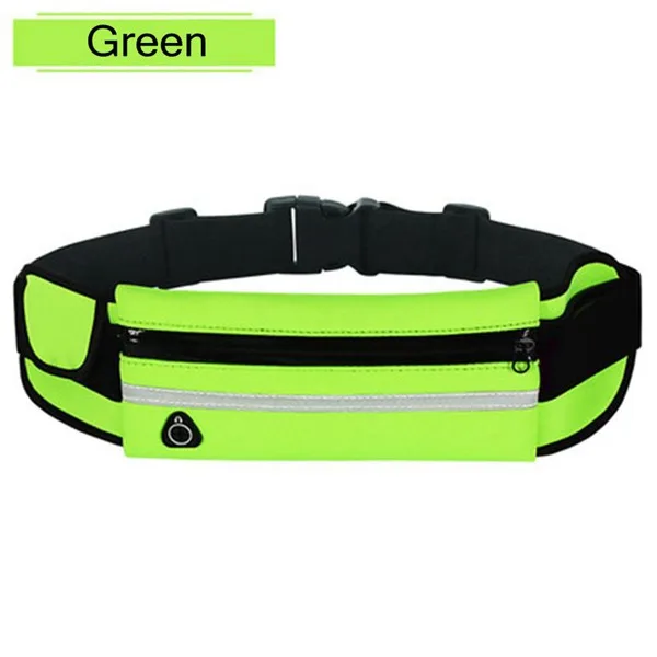 Сумки на пояс для бега, для мужчин и женщин, сумки унисекс, спортивные аксессуары, пояс для мужчин и женщин, маленькая сумка на пояс для путешествий - Цвет: Green