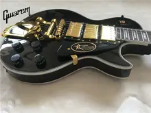 Electric guitar Gwarem lp custom black beaty guitar/with bigsby tremolo/guitar in china