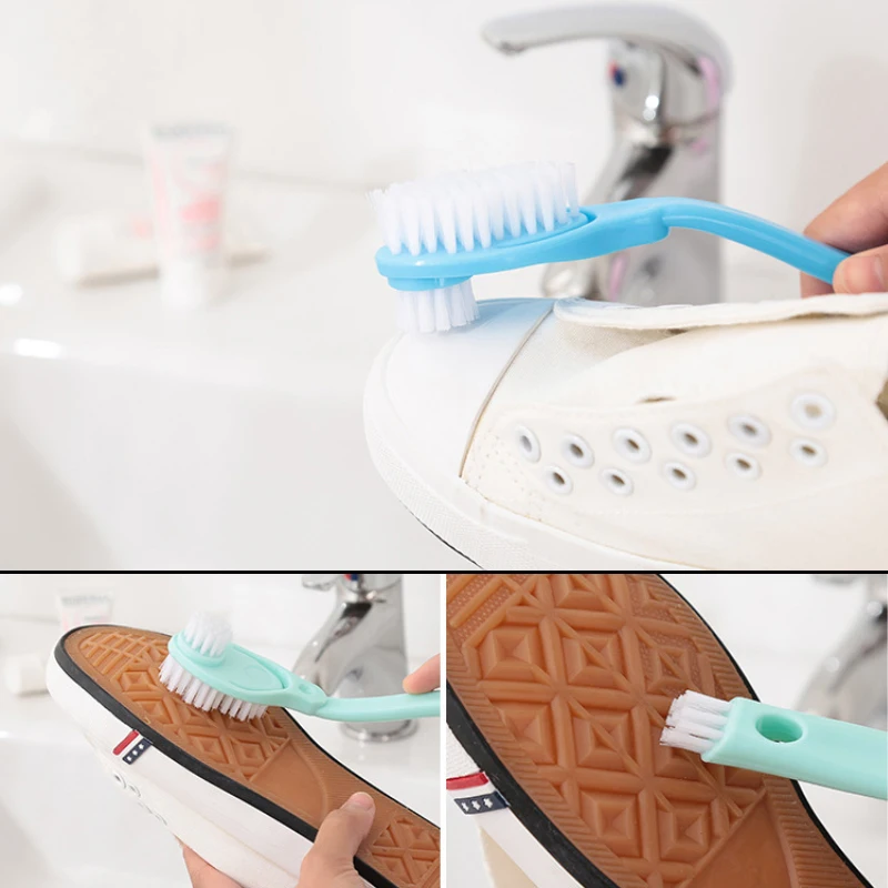 

1Pcs Long Handle Double-headed Shoes Cleaning Brushes Sided Tennis Sneaker Cleaner Scrubber Brush Bathroom Kitchen Washing Tools