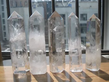 

1520g(3.35lb) NATURAL Clear quartz crystal point healing 5pcs