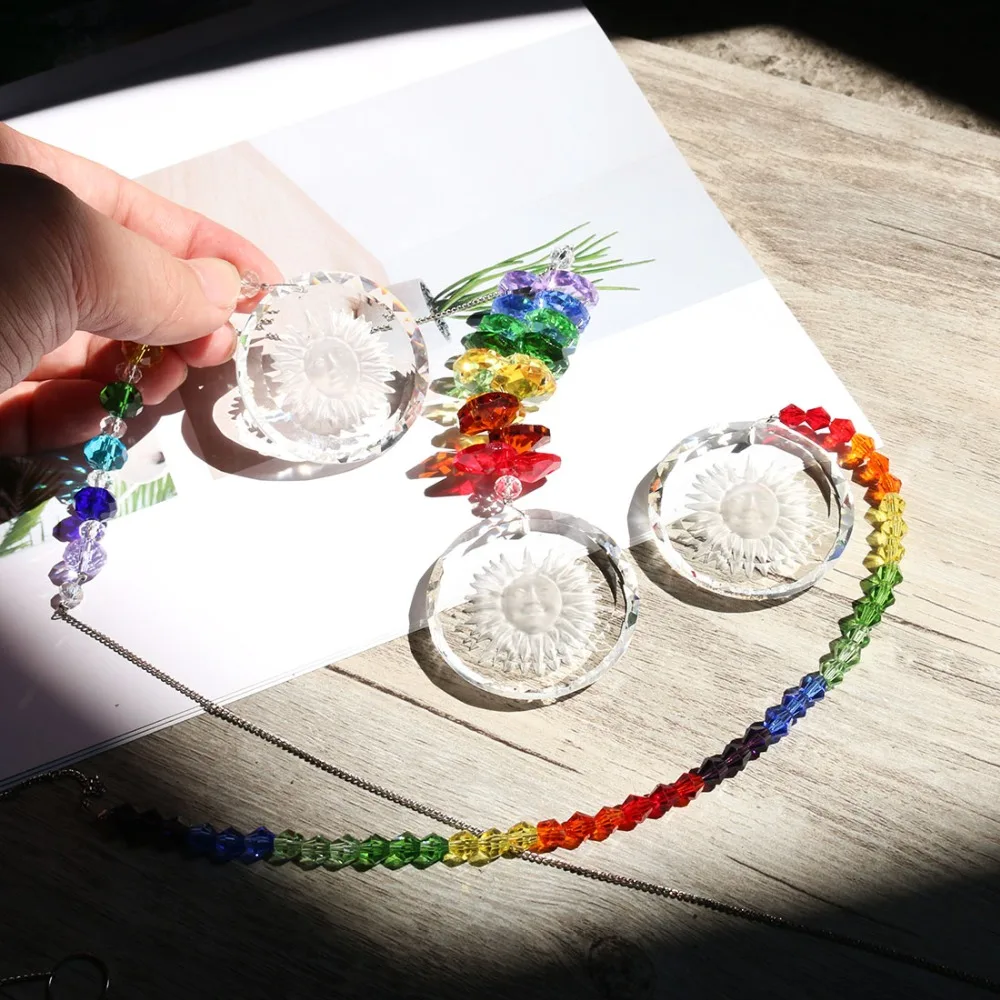 sun encantos pingente claro suncatcher cristal rainbow