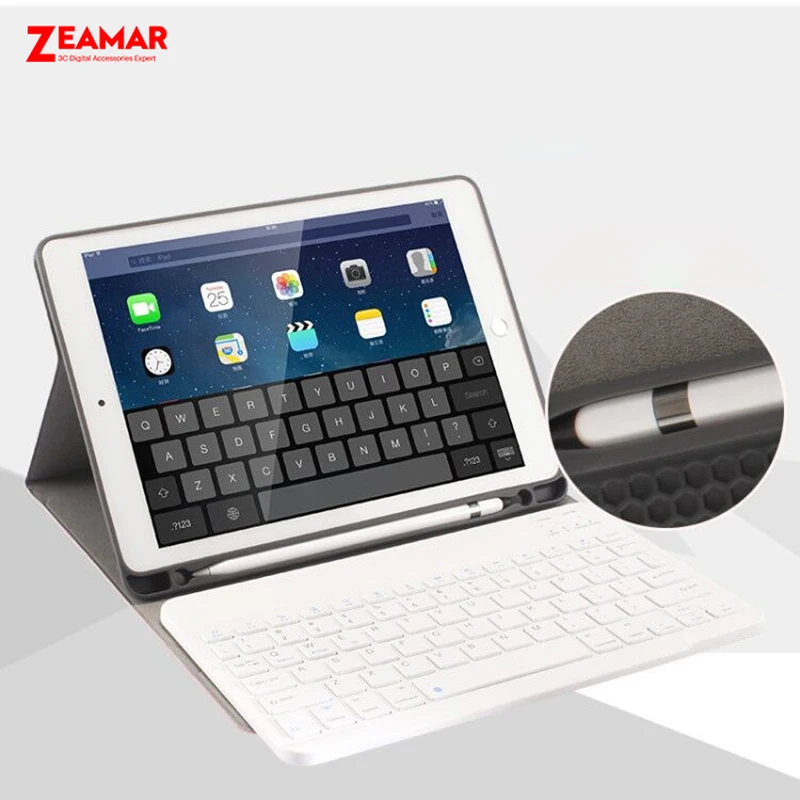 Умный чехол для клавиатуры Apple iPad Pro 9 7 дюйма 2016 с держателем карандашей кожаный