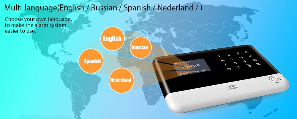 Smarsecur russo espanhol inglês h6 wifi gsm