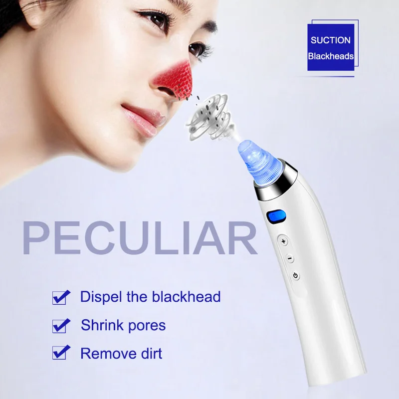 

1 Pc Newly 5 Modes Electric Blackhead Remover Vacuum Acne Pore Cleaning Extractor Tool Suction Cleansing Instrument