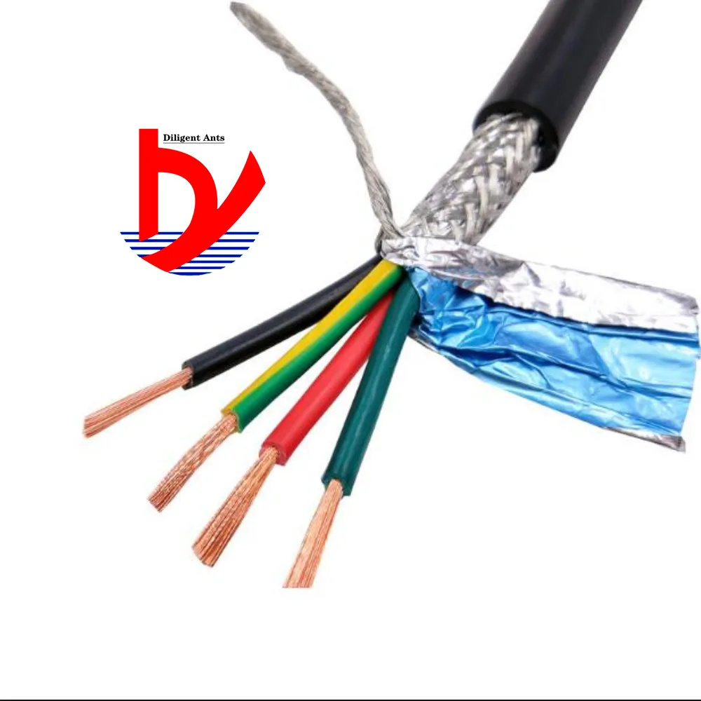 24AWG 0.2mm2 multi-core shielded cable RVVP 2/3/4/5/6/7/8/10/12/14/16/20/24 anti-interference control line inverter and signal l