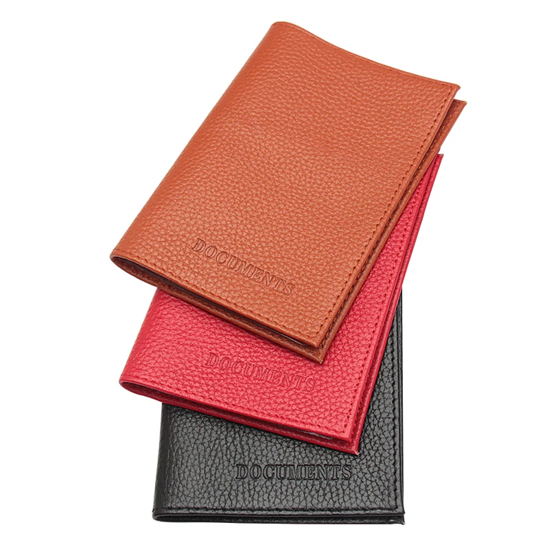 

Black Litchi Grain Russian Auto Driver License Bag Genuine Leather Cover with convenient for Car Driving Documents Card