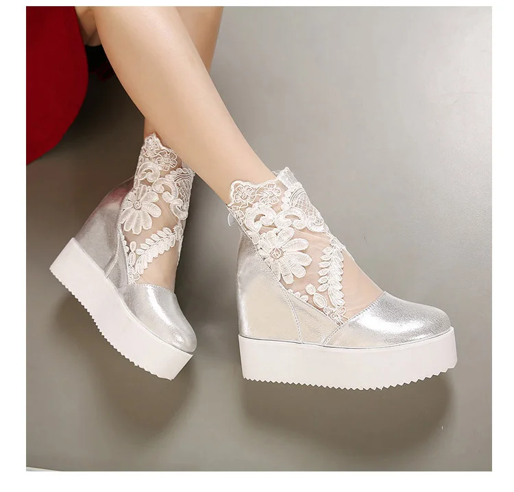 Модная Милая Обувь На Шнуровке; женские туфли-лодочки на танкетке; босоножки на высоком каблуке; zapatos mujer; коллекция года; повседневная обувь на платформе
