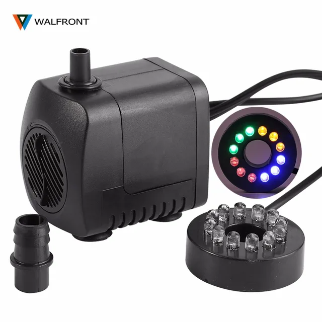 Waterpomp Voor Rotstuin Fontein, Aquarium Decor, 15 W En 12 Led ... Waterpomp Voor Rotstuin Fontein, Aquarium Decor, 15 W En 12 Led ...