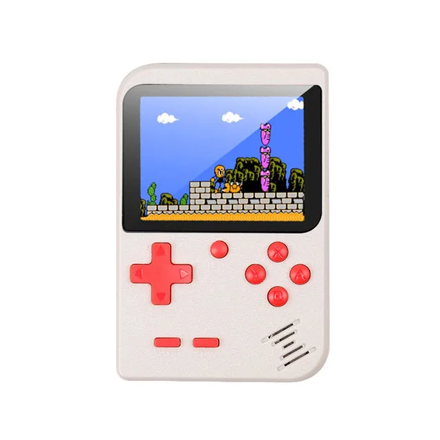 Retro Portable Mini Handheld Game Console 8-Bit 3.0 Inch Color LCD Kids Color Game Player Built-in 400 games - Цвет: White