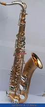 Professional Stain Gold Body Gold Plated bell and silver plated Keys Tenor Saxophone sax High F