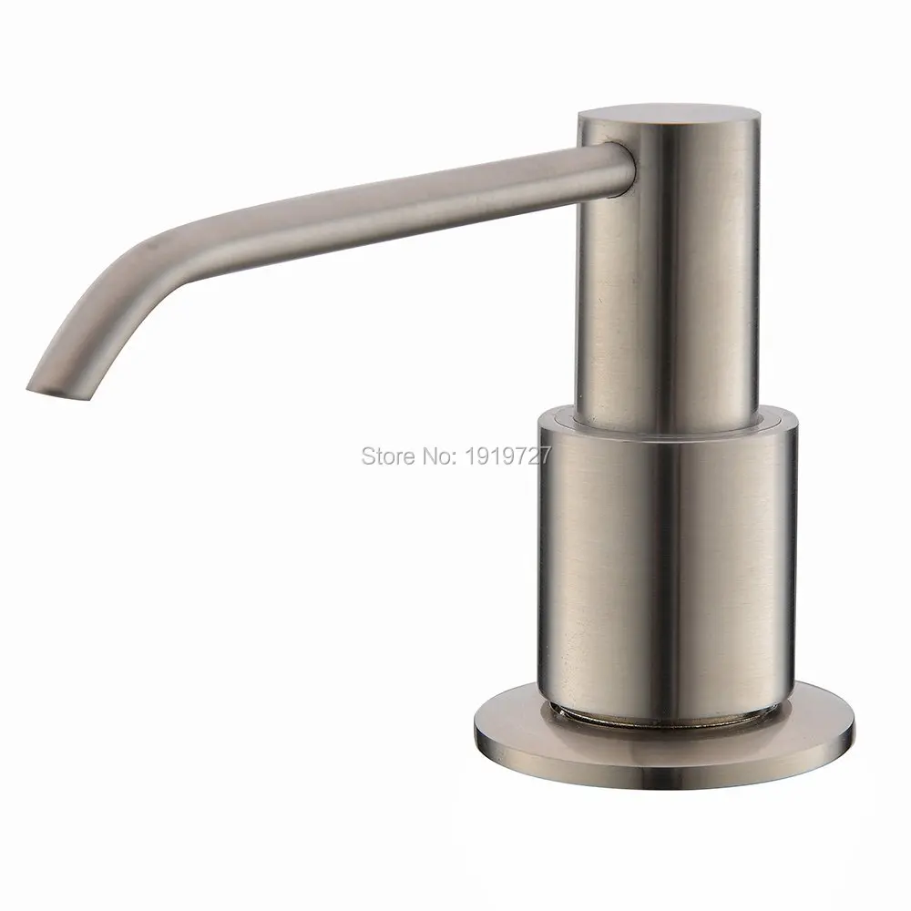 Soap Dispenser Soap Pump New Brushed Nickel Metal Stainless Steel Kitchen Sink Bottle Liquid Soap Dispenser Built In Hand Soap Dispenser Pump
