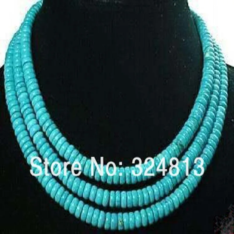

Beautiful ! Women's 3 Rows Abacus beadS necklace #1960