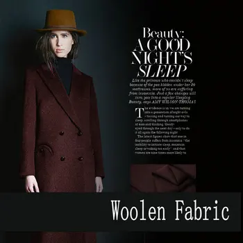 

Free shipping Double Sides Dark Purple Wool/Viscose Fabric W1H77