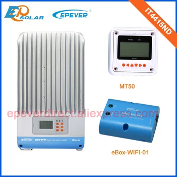 

MPPT EPEVER IT4415ND Solar Controller 45A 12V/24V/36V/48V automatic work Battery Charger wifi box Phone APP MT50 Meter 45amps