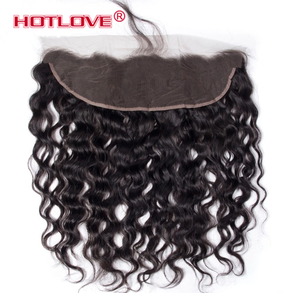 Hotlove Human Hair Water Wave Bundles With Lace Frontal Closure Indian Hair 3 Bundles Deal With 13x4 Closure Non Remy Hair Hotlove Human Hair Water Wave Bundles With Lace Frontal Closure Indian Hair 3 Bundles Deal With 13x4 Closure Non Remy Hair