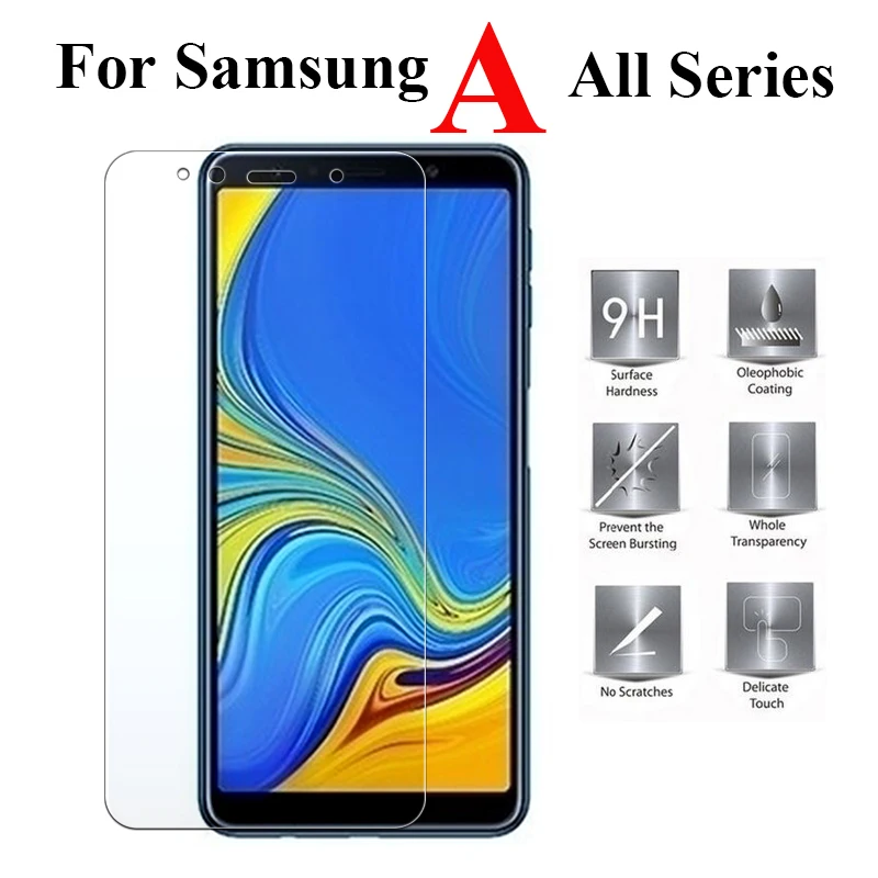 

Protective glass on the for samsung galaxy a8 2018 tempered glas a3 a5 a7 2016 2017 7a a8 a9 a6 plus 2018 a750 screenprotector