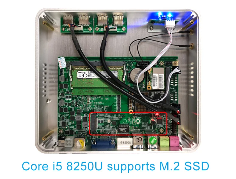 Intel Core i5 8250U minipc i7 8550U Kaby Lake безвентиляторный мини-ПК i5 7260u Windows мини компьютер Barebone i7 7560U настольный компьютер