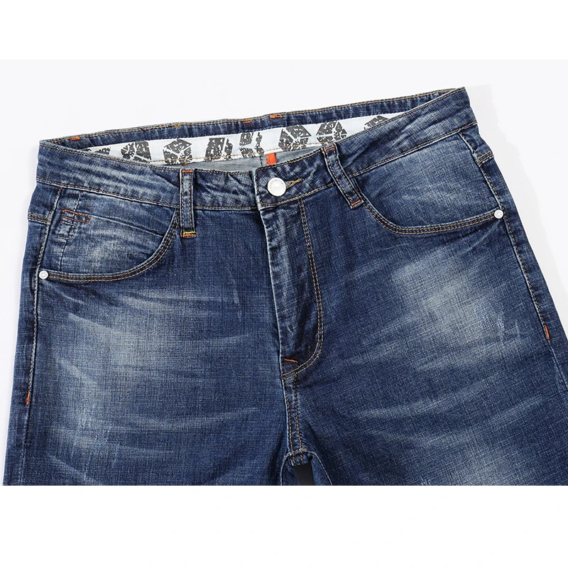 Najtaniej KSTUN męskie jeansy letnie cienkie Business Casual proste obcisłe dżinsy Stretch spodnie dżinsowe spodnie klasyczne kowboje młody człowiek Jean 38