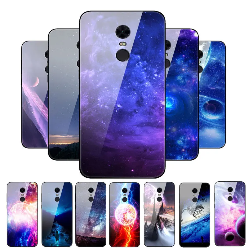 For Xiaomi Redmi 5 Plus Case Tempered Glass Hard Back Case For Xiaomi Redmi 5 Plus Cover Space Planet Soft TPU Bumper on Redmi 5 For Xiaomi Redmi 5 Plus Case Tempered Glass Hard Back Case For Xiaomi Redmi 5 Plus Cover Space Planet Soft TPU Bumper on Redmi 5
