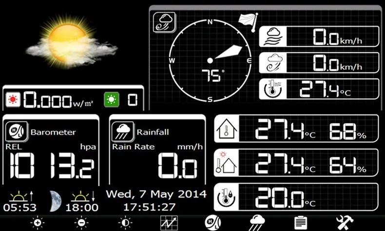 

Wifi Weather Station With Solar Powered Sensor Wireless Data Upload Data Storage, Solar Radiation Tester
