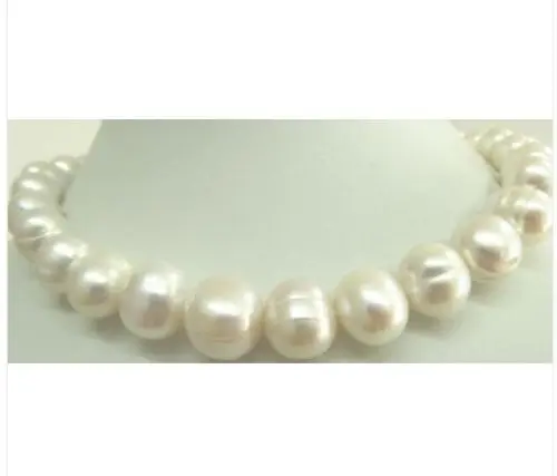 

HUGE 17"12-13MM SOUTH SEA WHITE CREAM PEARL NECKLACE VERY GOOD LUSTER AAAAA002 AAA