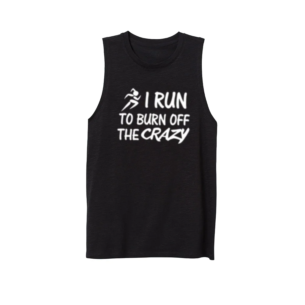 Женские бегу, чтобы сжечь Crazy тренировки Фитнес Повседневное Майка-топ без рукавов футболки