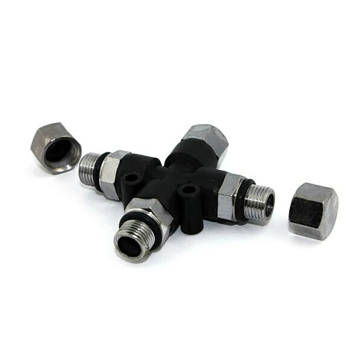 High Hardness Airbrush Splitter 3 Way 60X48X12mm Airbrush Nail Painting Air Splitter Fitting Connector Spray Tool 1/8