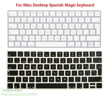 

Spanish Language Silicone Keyboard Cover Skin for Apple Magic Keyboard Wireless Bluetooth MLA22LL/A A1644 European ISO Layout