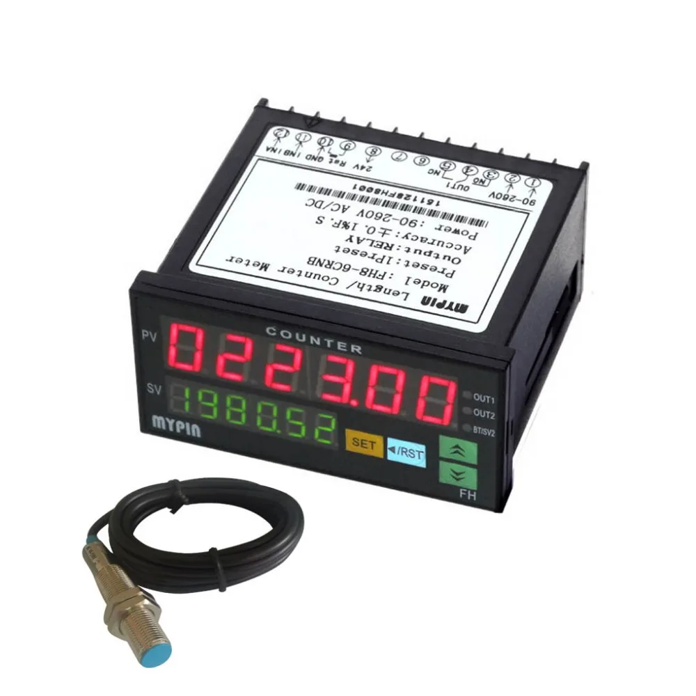 

Multifunctional 6-Digit LED Display Digital Counter With Proximity Switch Infrared Sensor Relay Output PNP NPN Meter