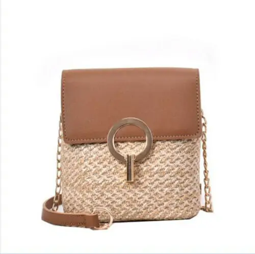 Women Bohemian Rattan Straw Bag Shoulder Woven Crossbody Vintage Beach Wicker Summer Bags For Women 2019 Ladies Beach Bags