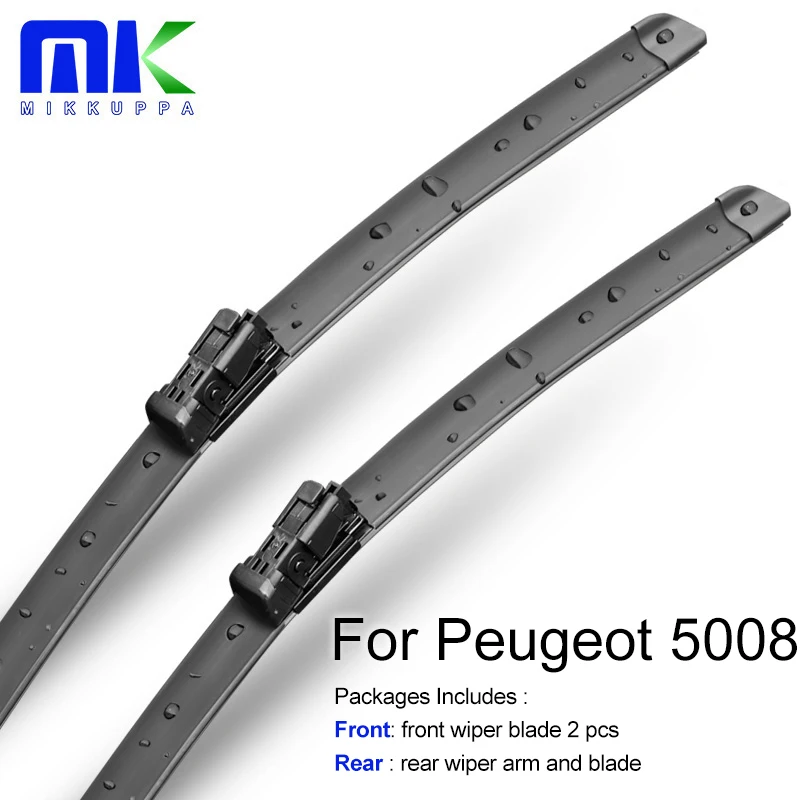 Mikkuppa Wiper Blades For Peugeot 5008 2009 2010 2011 2012 2013 2014 2015 2016 Windshield Windscreen 4Pcs Auto Accessories | Автомобили и