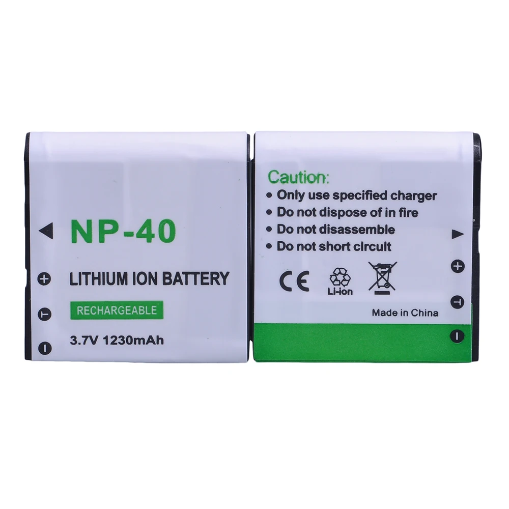 Batmax 2pcs Np-40 Np 40 Digital Camera Battery For Casio Ex-z400 Fc100 ...