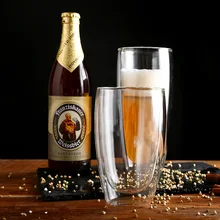 Бытовая Высокая боросиликатная термостойкая чашка с двойным стеклом простая чашка креативная термостойкая высокая температура напиток кофе