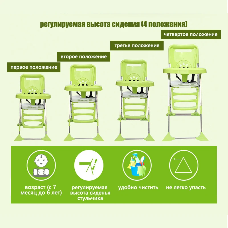 IMBABY дети обеденный стул Портативный регулируемый высокое сиденье Еда лоток