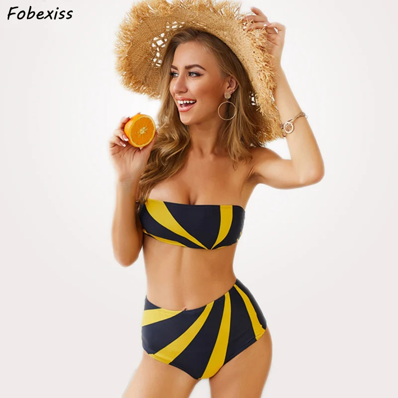 

Sexy Bikinis Solid Push Up Bikini 2019 Hot Sale Padded Bra Strappy High Waist Swimsuit Swimwear Women Print Plus Size Biquini