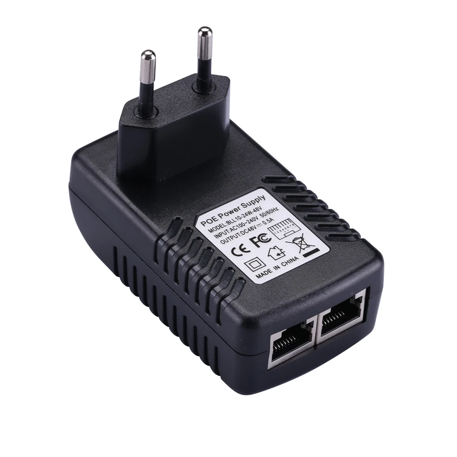 DC48V 0.5A POE инжектор сплиттер для видеонаблюдения IP камера IEEE802.3af POE коммутатор Ethernet POE адаптер EU/UK/US/AU стандарт опционально